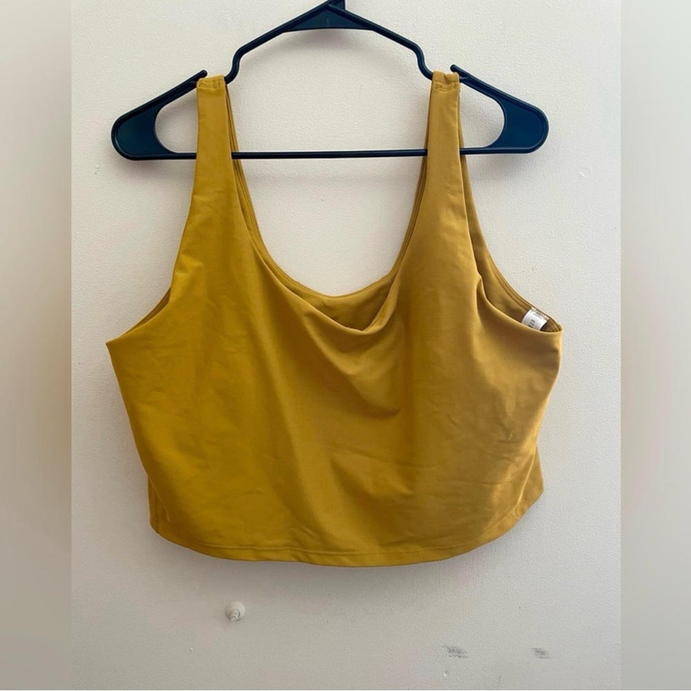 Old Navy Mustard Yellow longline sports bra